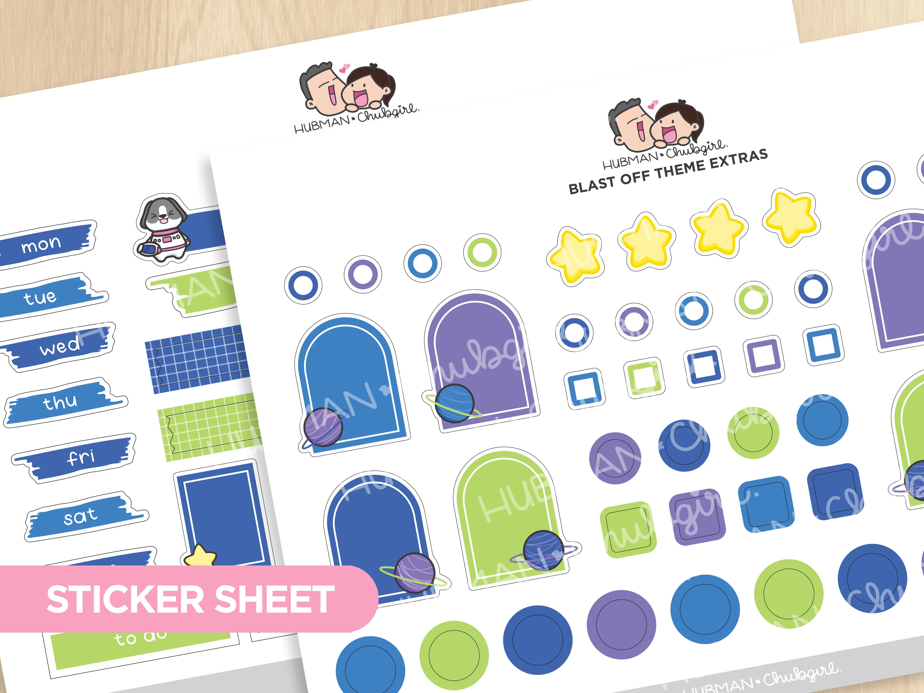 Blast Off Journaling Extras Sticker Set - Image 3