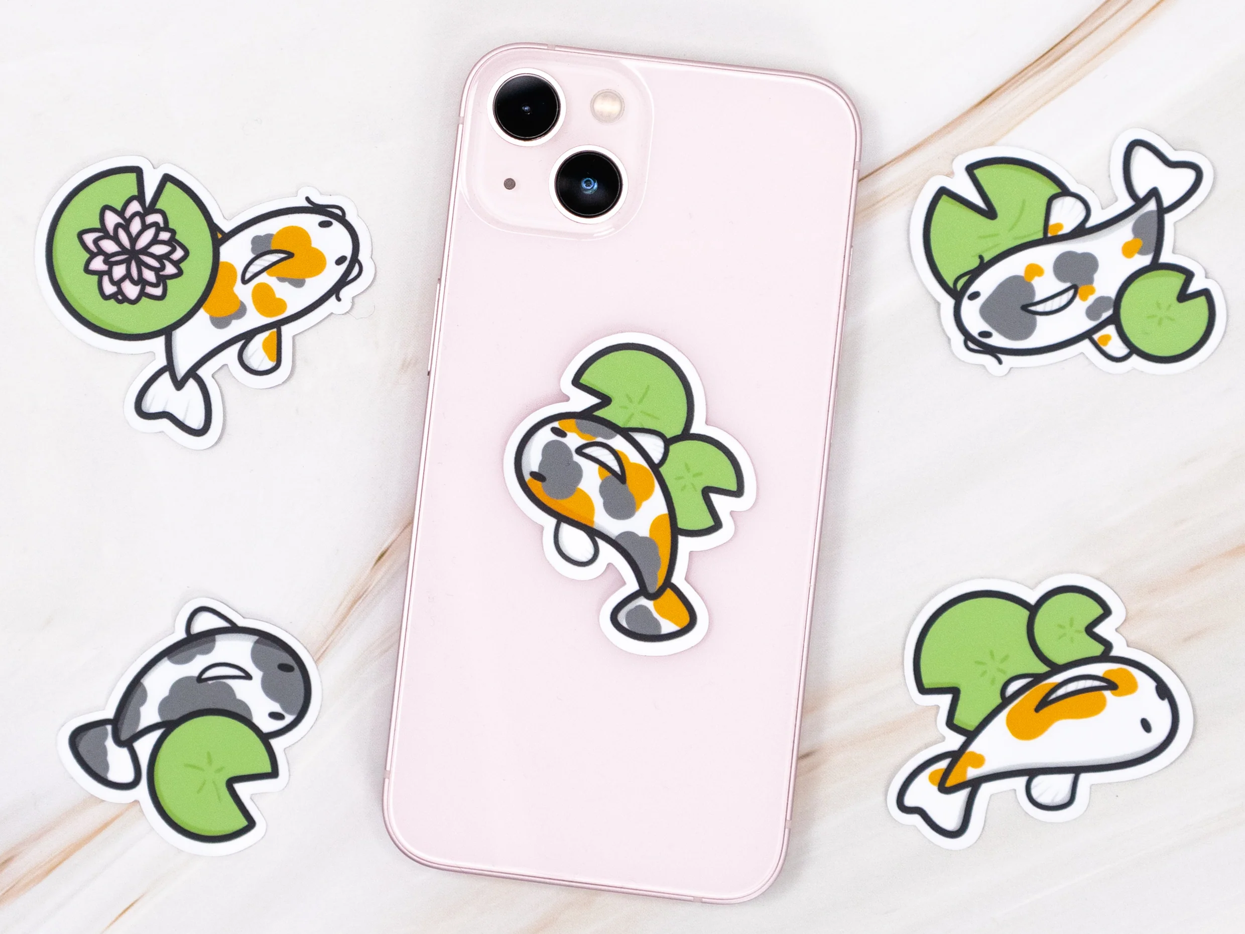 Calm Koi Pond Die Cut Stickers - Image 2
