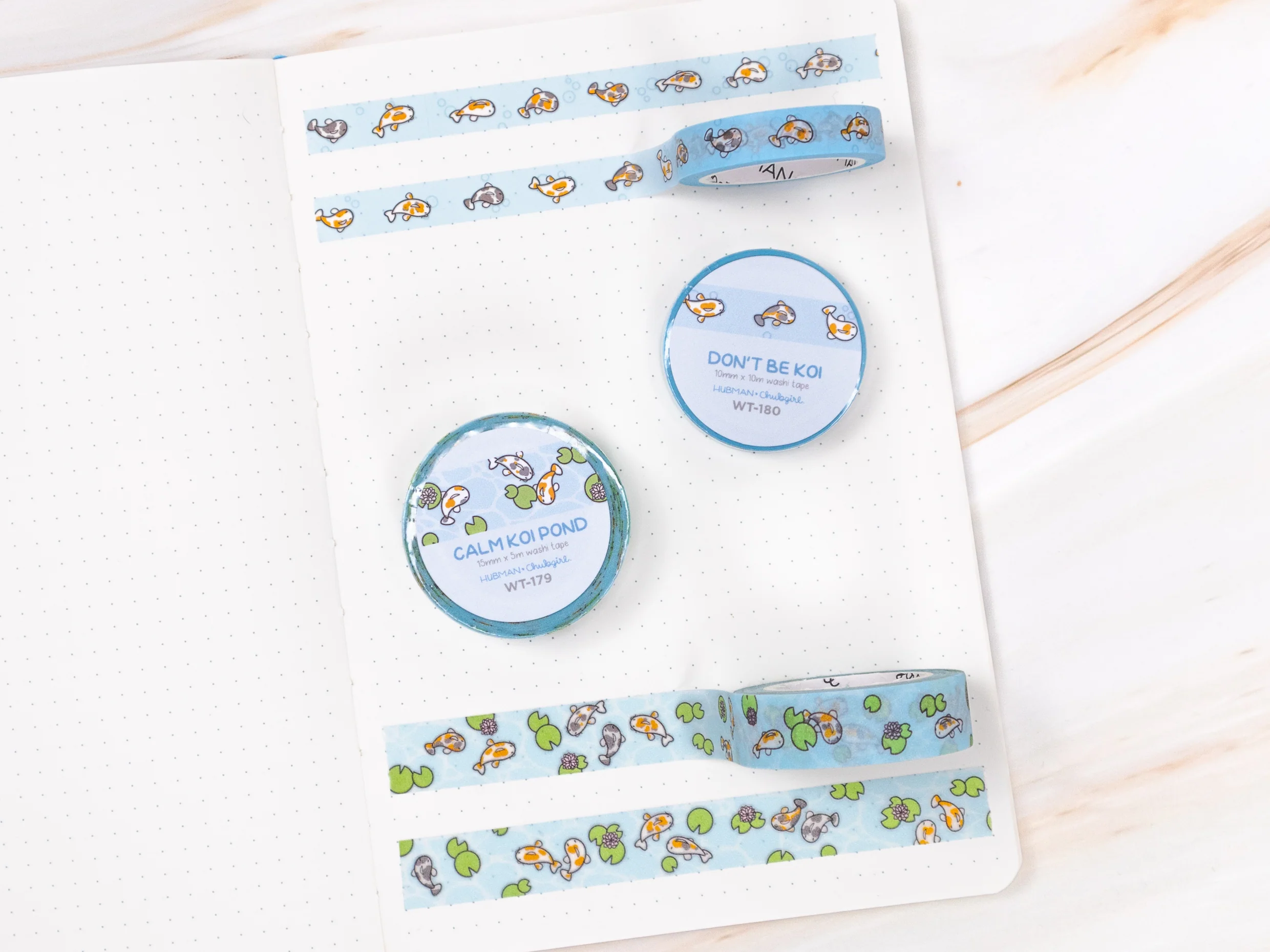 Calm Koi Pond Washi Tape (Set of 2) - Image 2