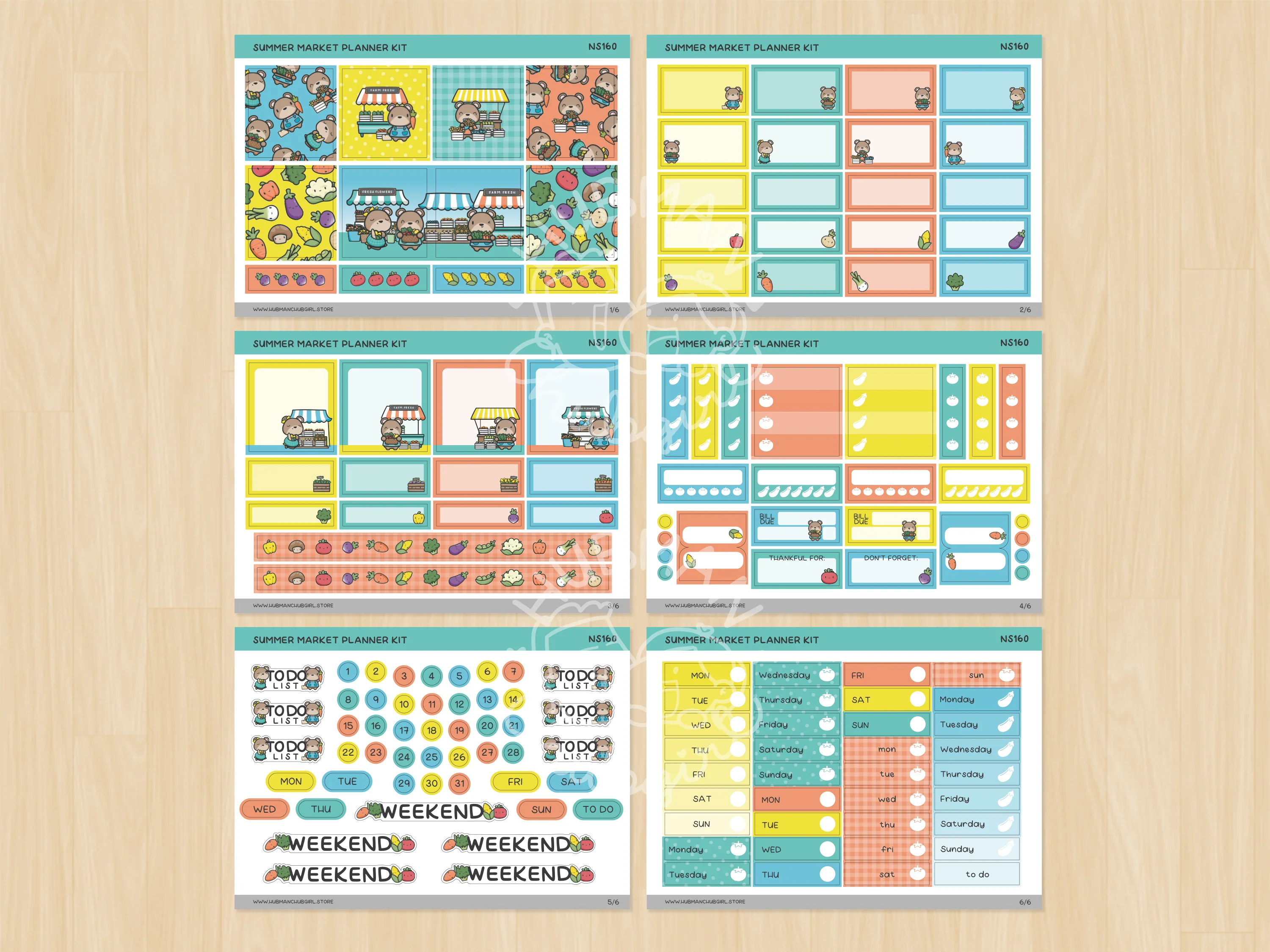 Summer Market Planner Kit (Set of 6) - Image 2