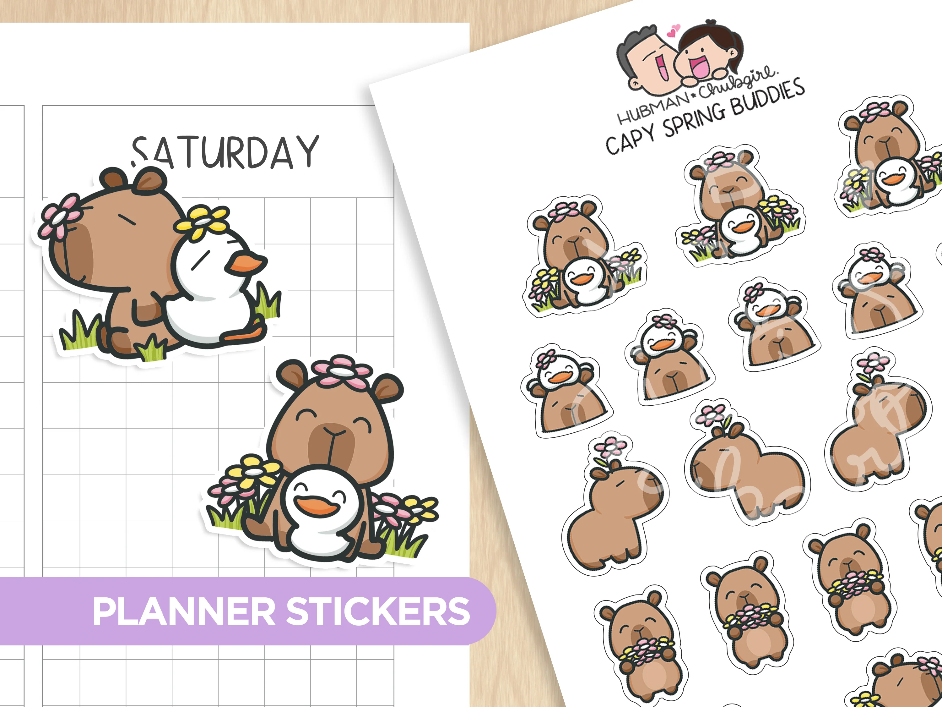 Capy Spring Sticker Set - Image 6