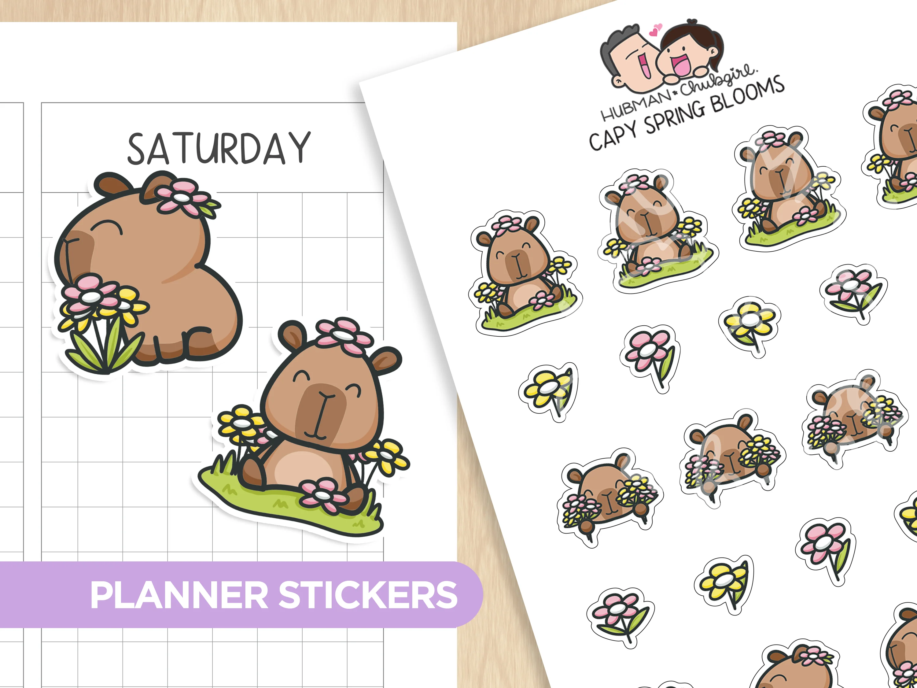 Capy Spring Sticker Set - Image 7