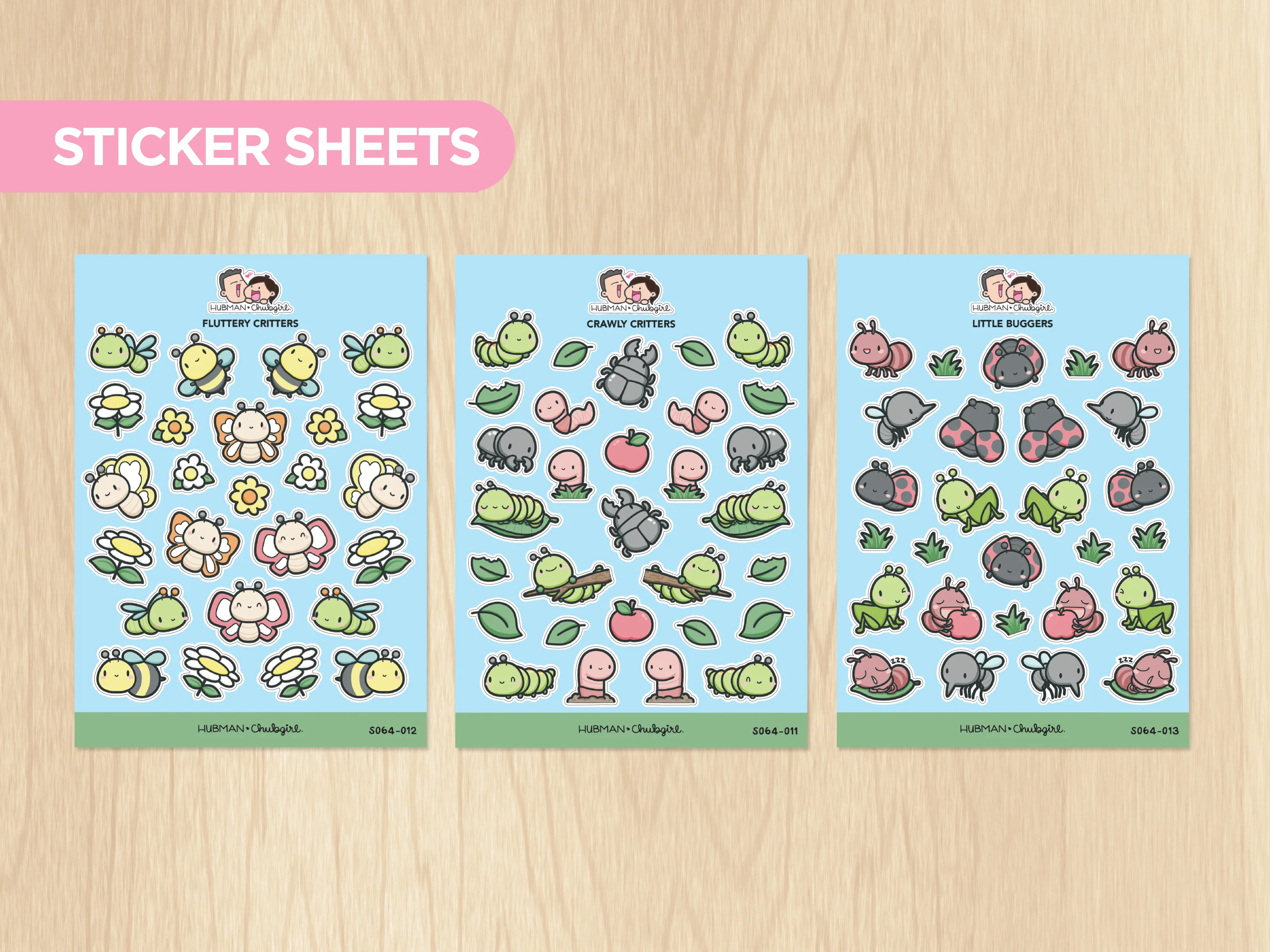 Cute Critters Sticker Sheets (Set of 3) - Image 2