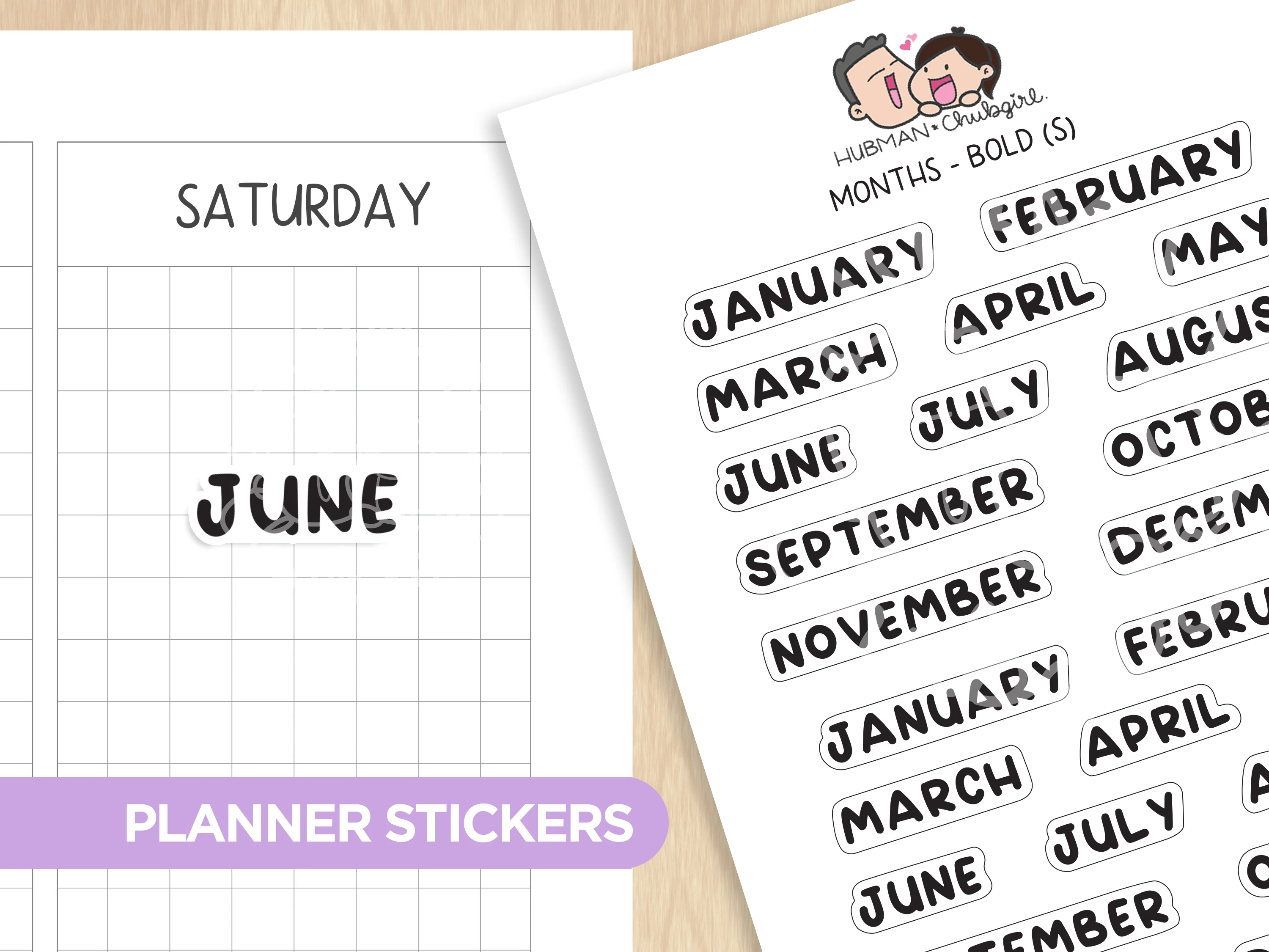 Dates & Numbers - Text Planner Stickers Set (Bold Font) - Image 6