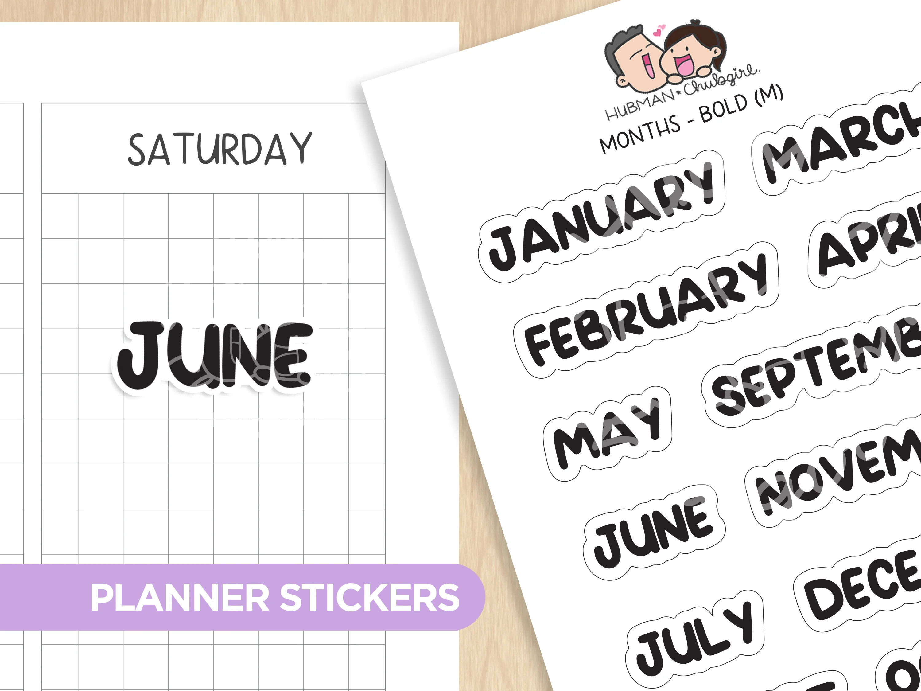 Dates & Numbers - Text Planner Stickers Set (Bold Font) - Image 7
