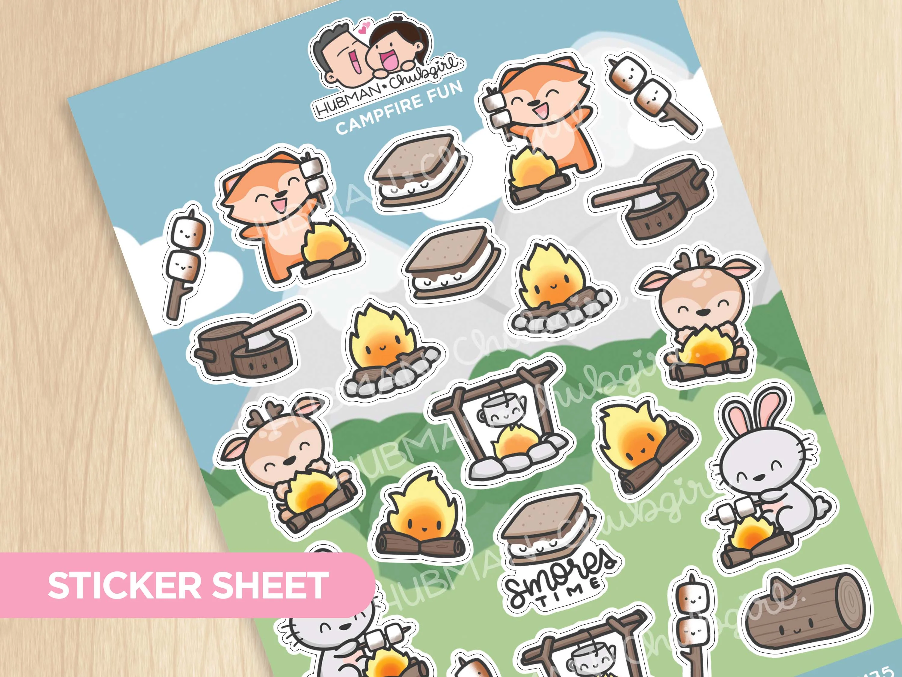 Happy Camping Sticker Set - Image 3