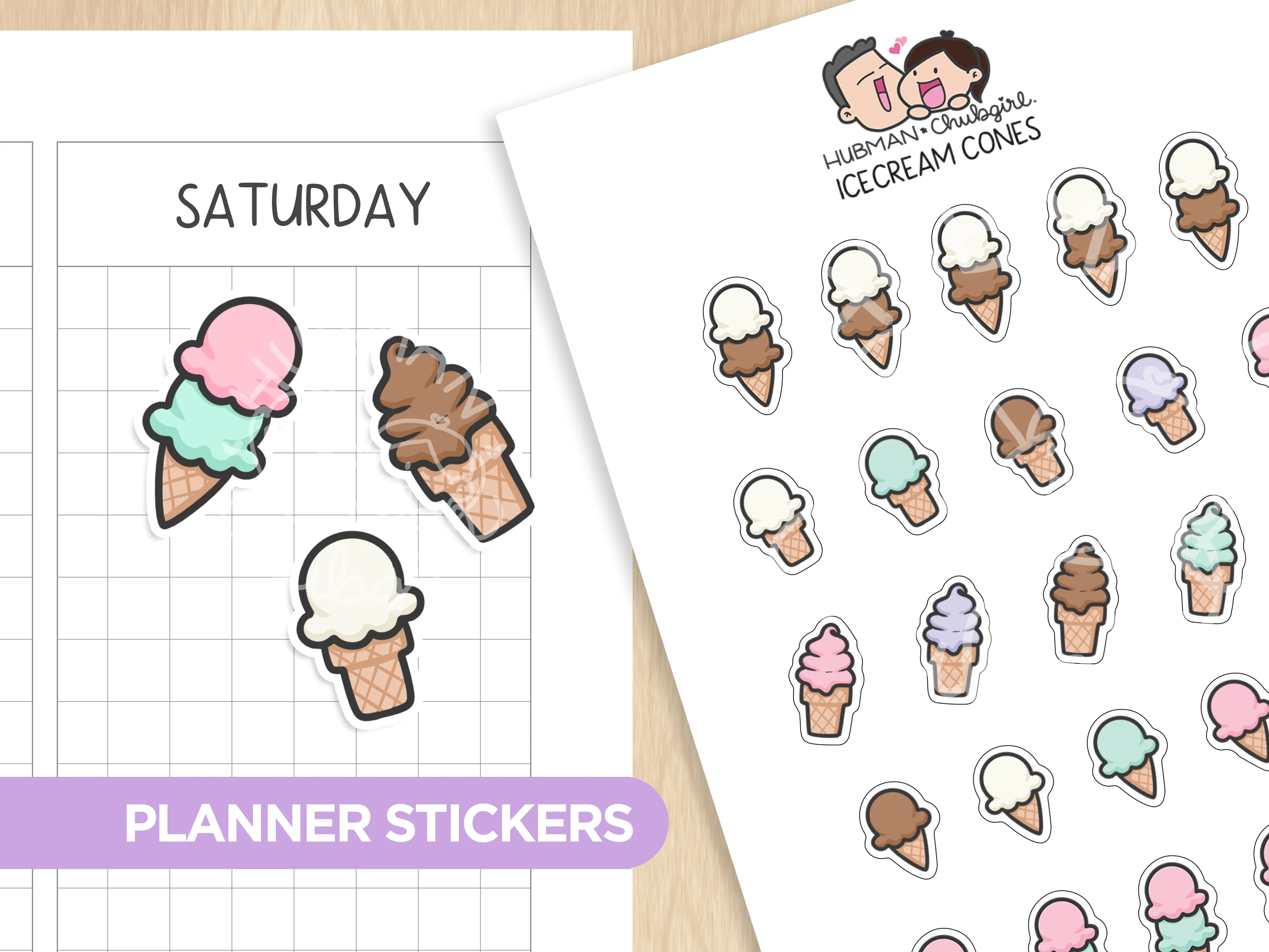 Summer Ice Cream Sticker Set - Image 4