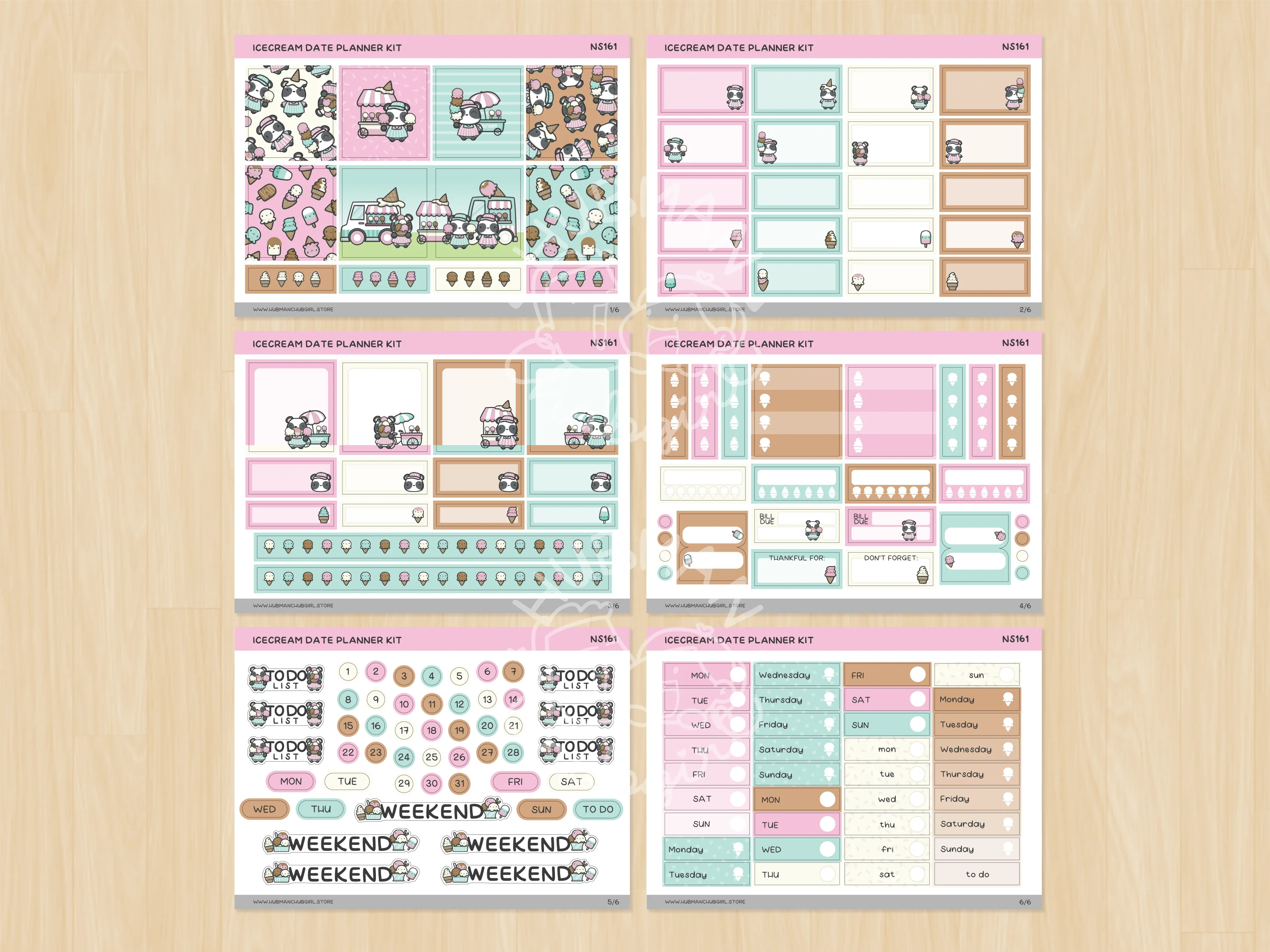 Icecream Date Planner Kit (Set of 6) - Image 2