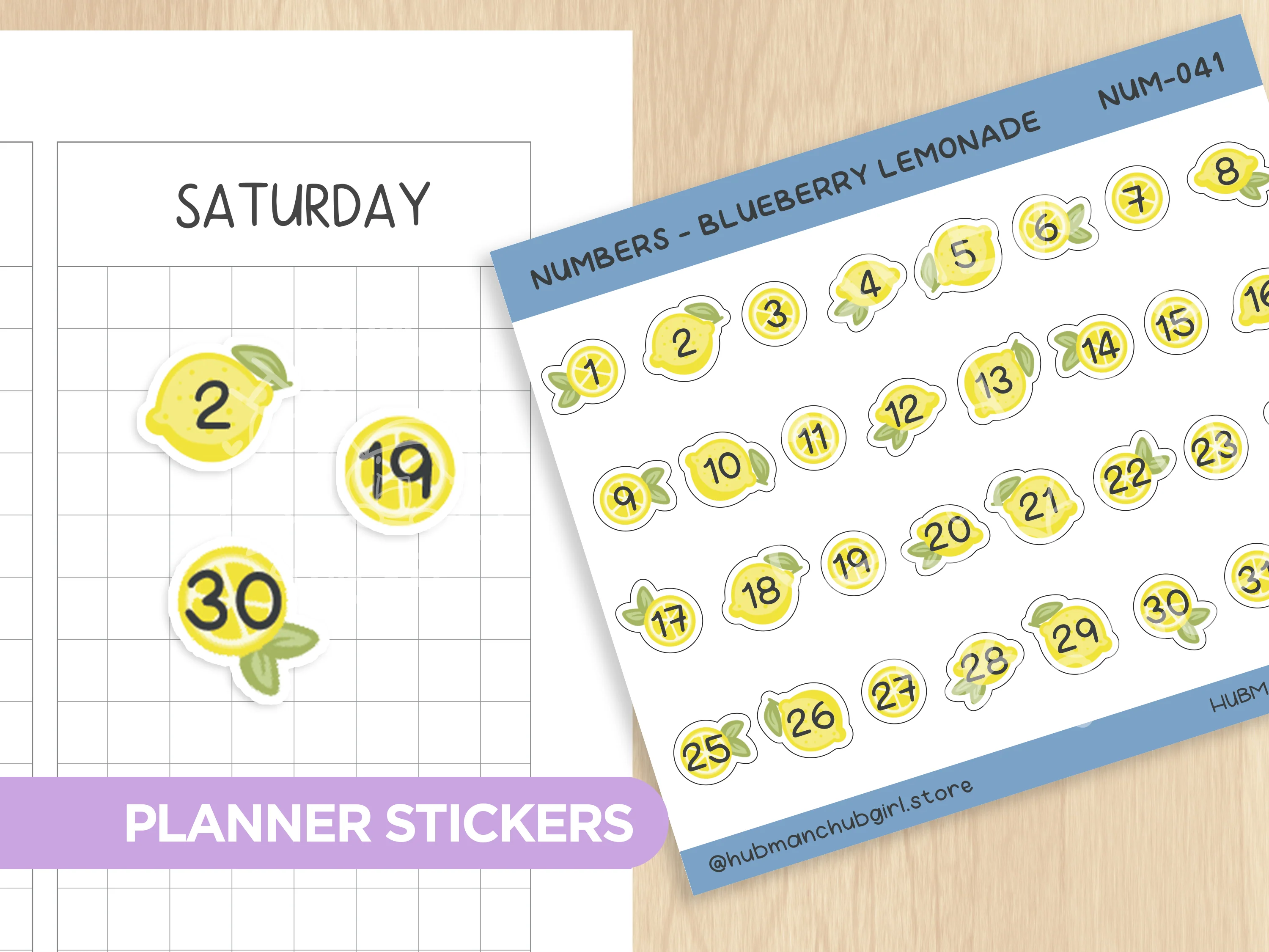 Blueberry Lemonade Journaling Extras Sticker Set - Image 7