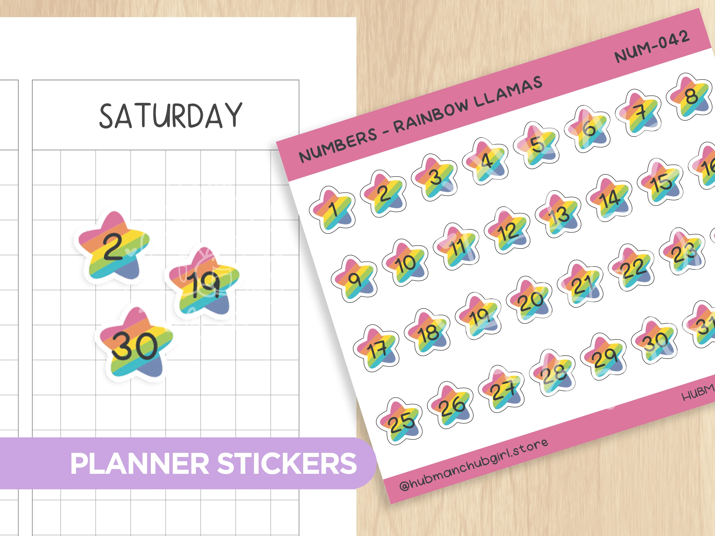 Rainbow Llamas Journaling Extras Sticker Set - Image 7