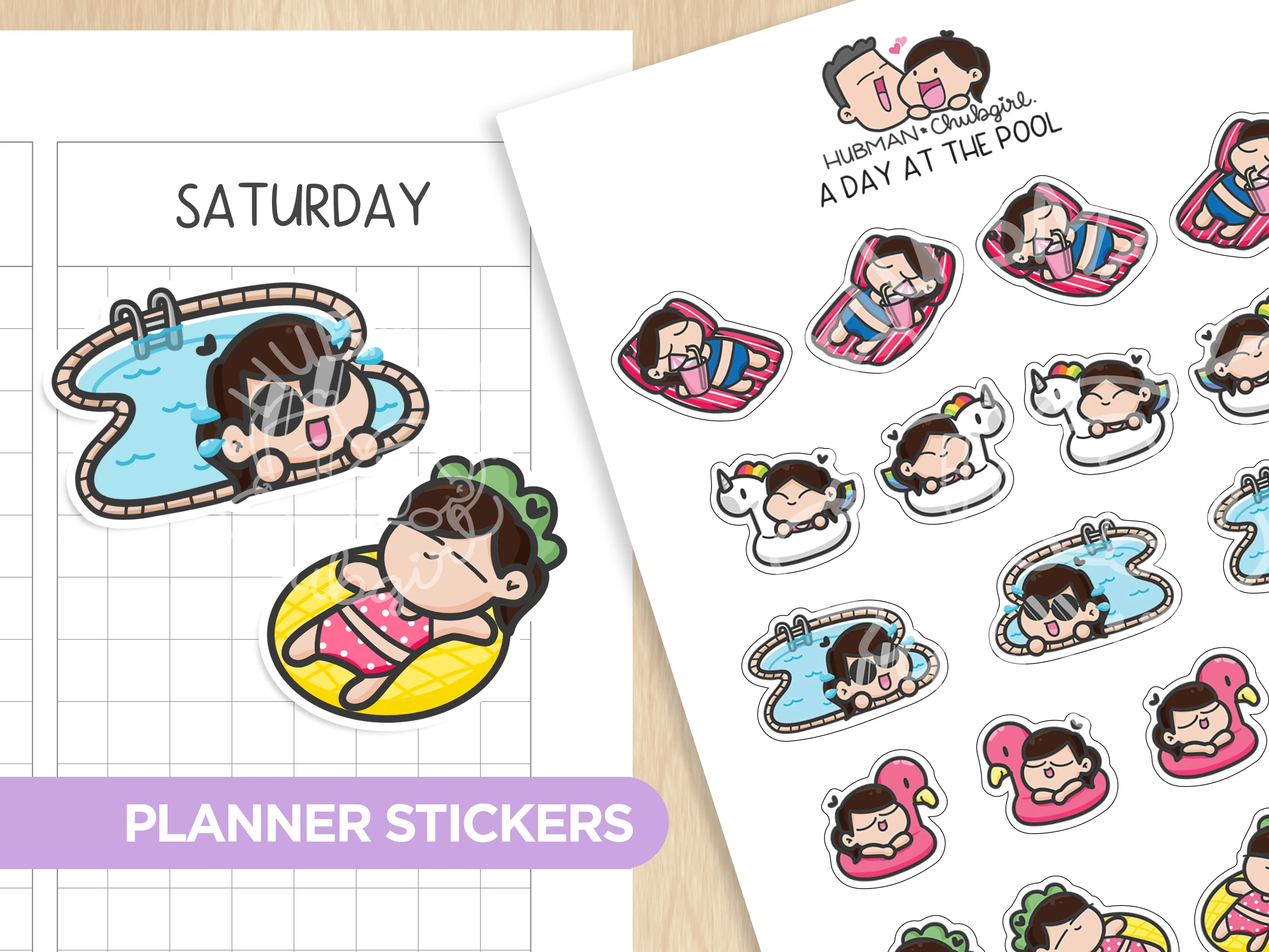 Pool Party Sticker Set - Image 3
