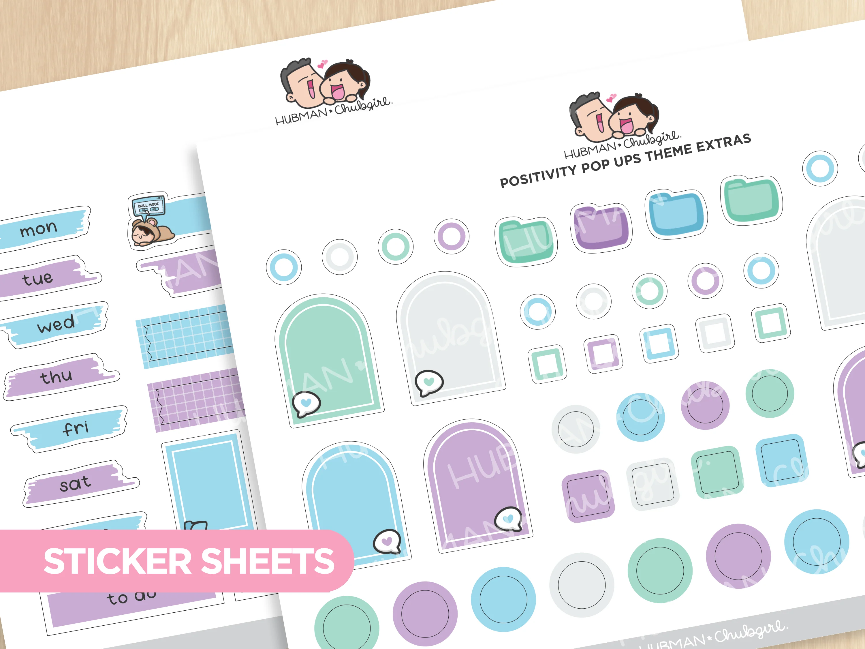 Positivity Pop-Ups Journaling Extras Sticker Set - Image 3