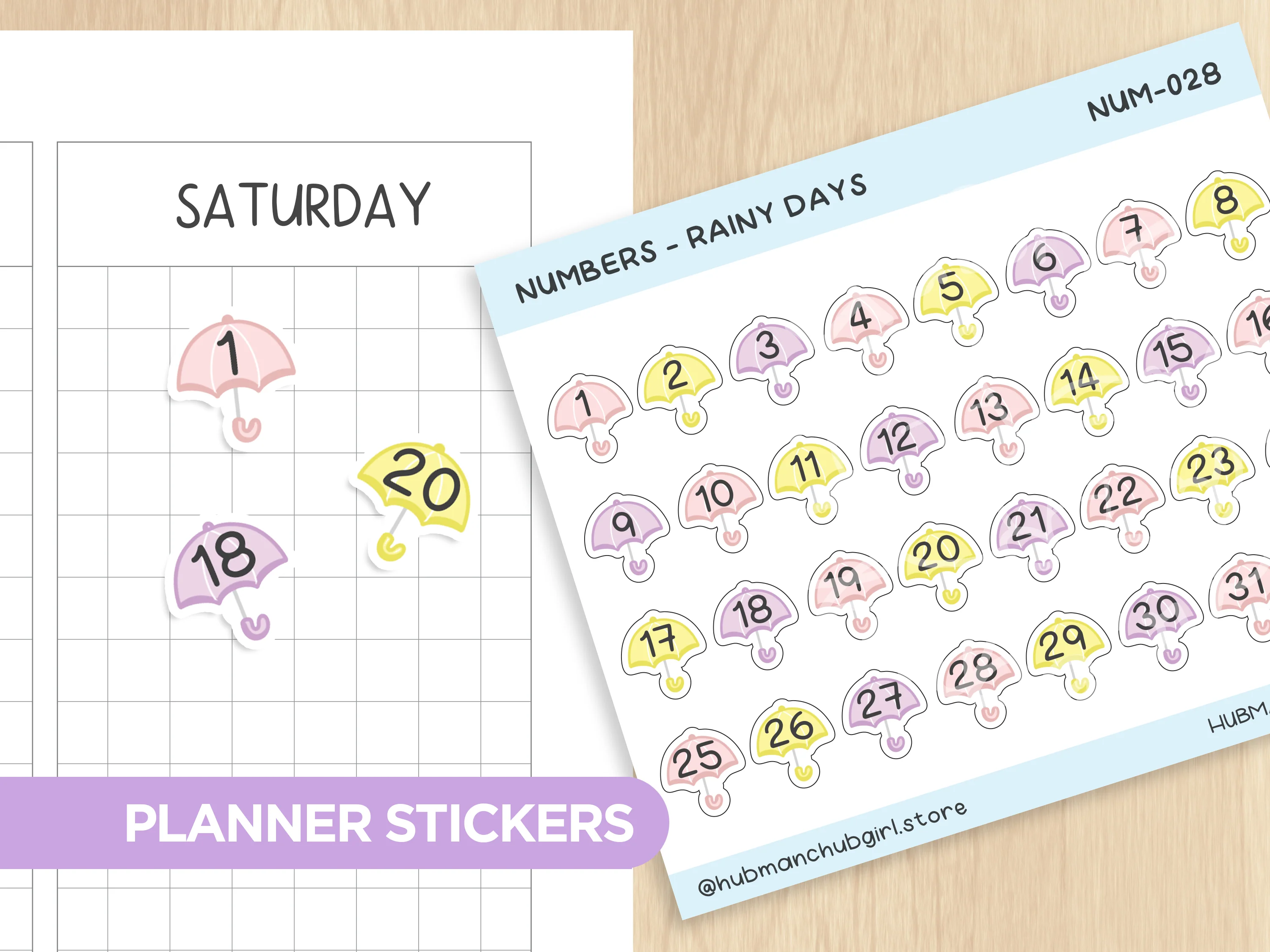 Rainy Days Journaling Extras Sticker Set - Image 6
