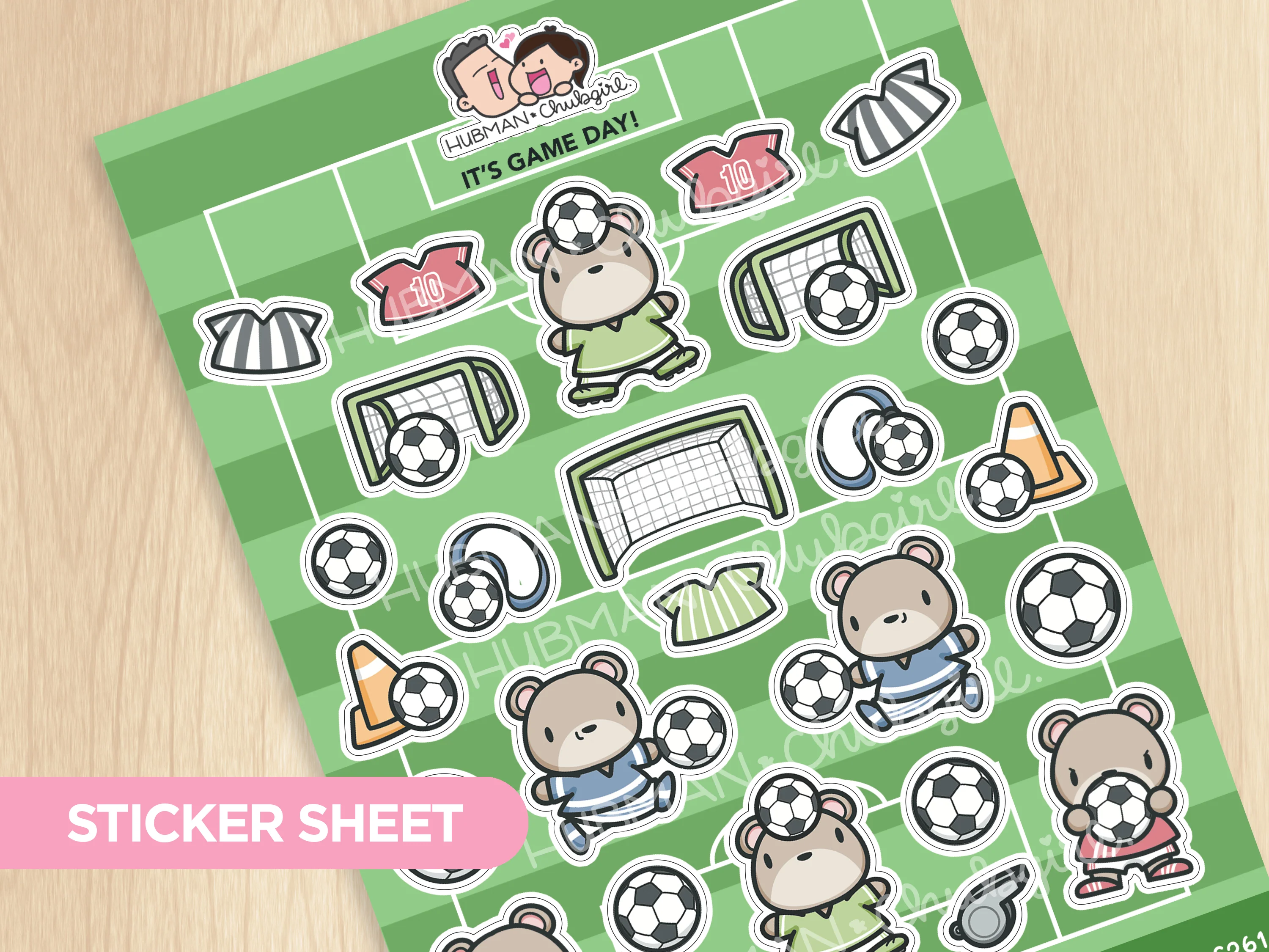 Soccer Bears Sticker Set - Image 3