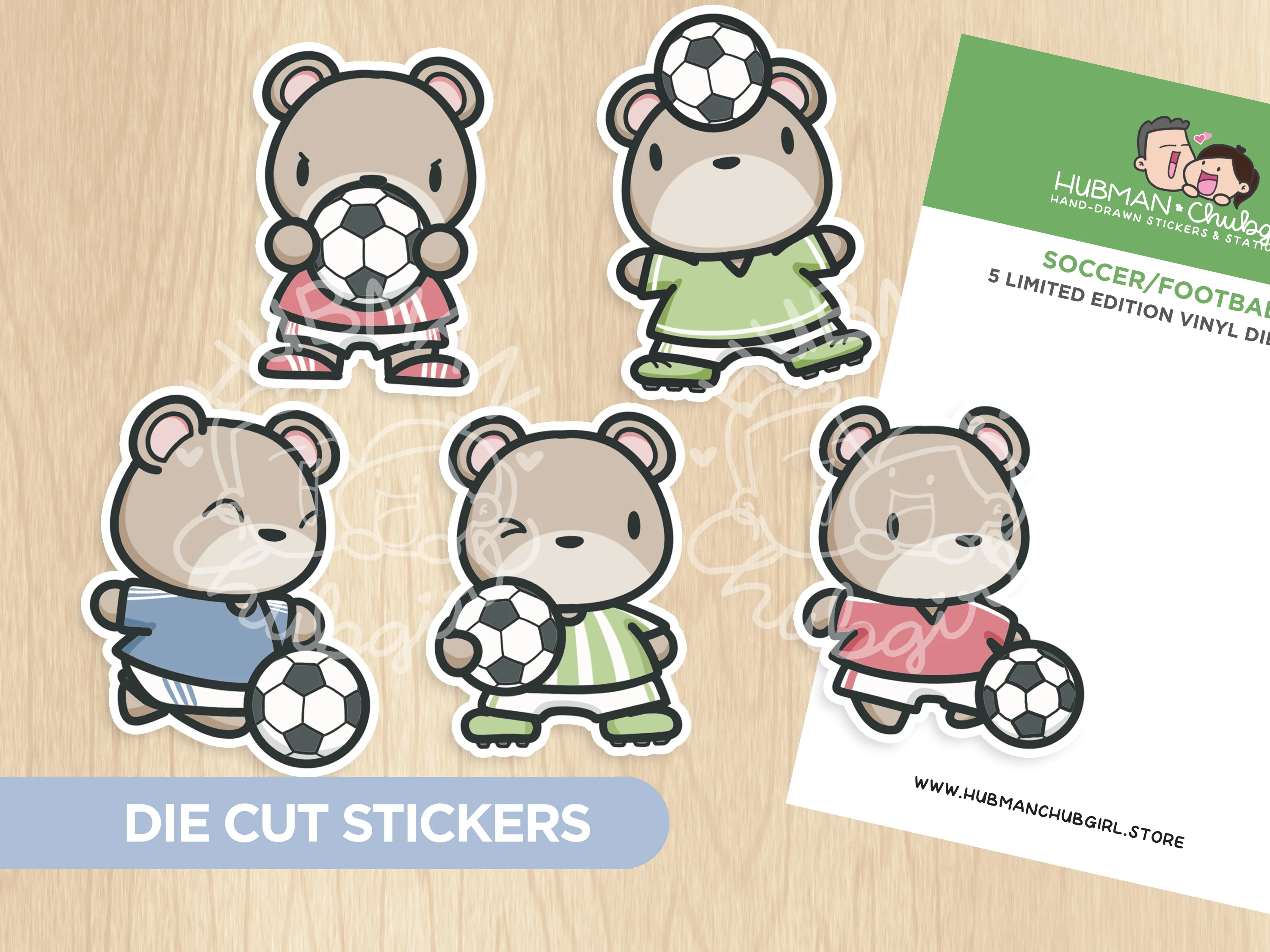 Soccer Bears Sticker Set - Image 4