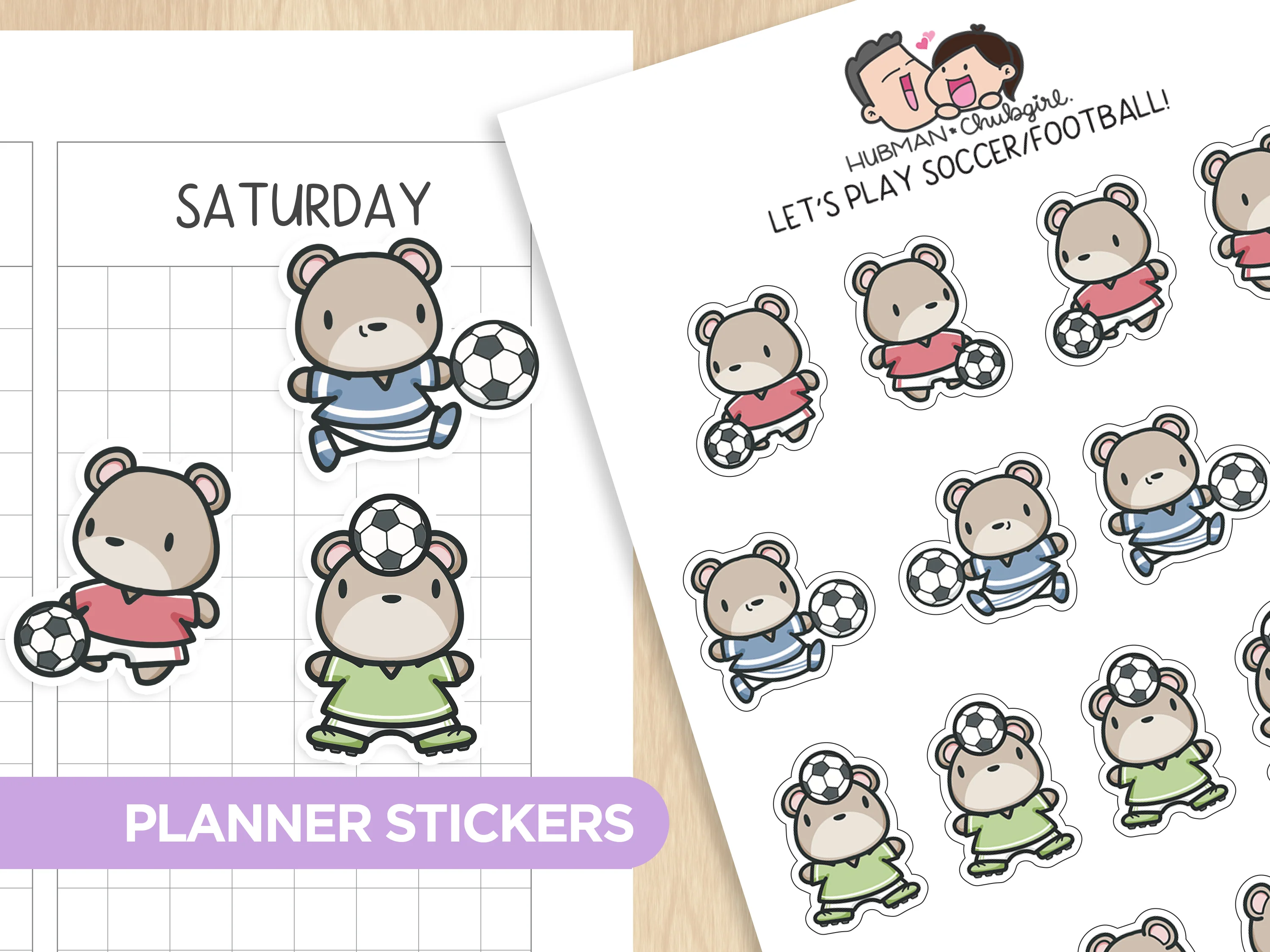 Soccer Bears Sticker Set - Image 5