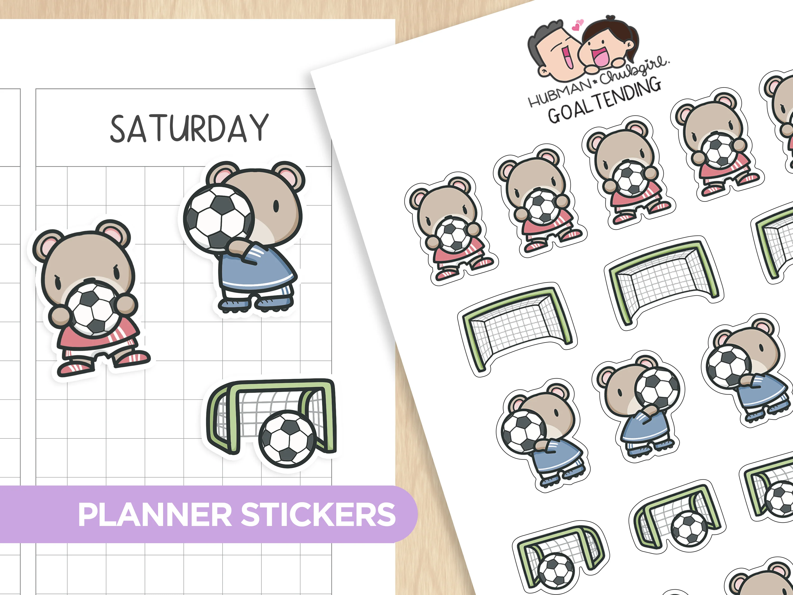 Soccer Bears Sticker Set - Image 6