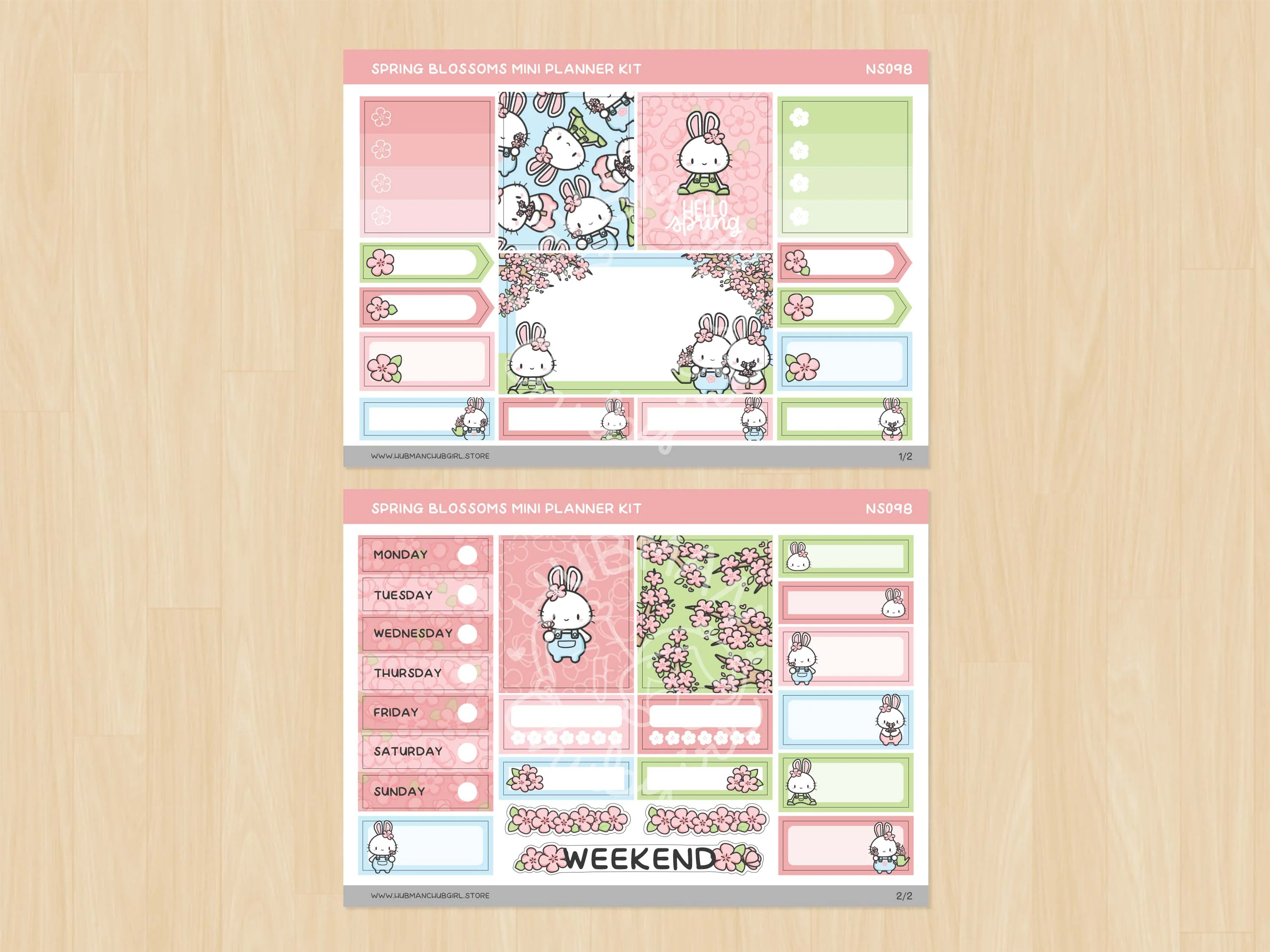 Spring Blossoms Mini Planner Kit (Set of 2) - Image 2