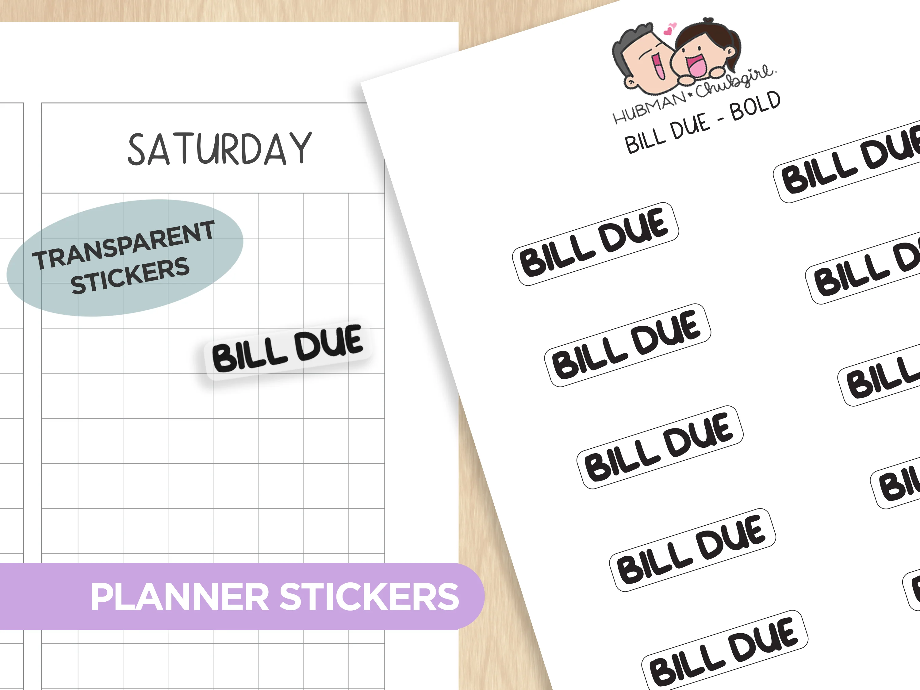 Text Planner Stickers Set (Bold Font) - Image 17
