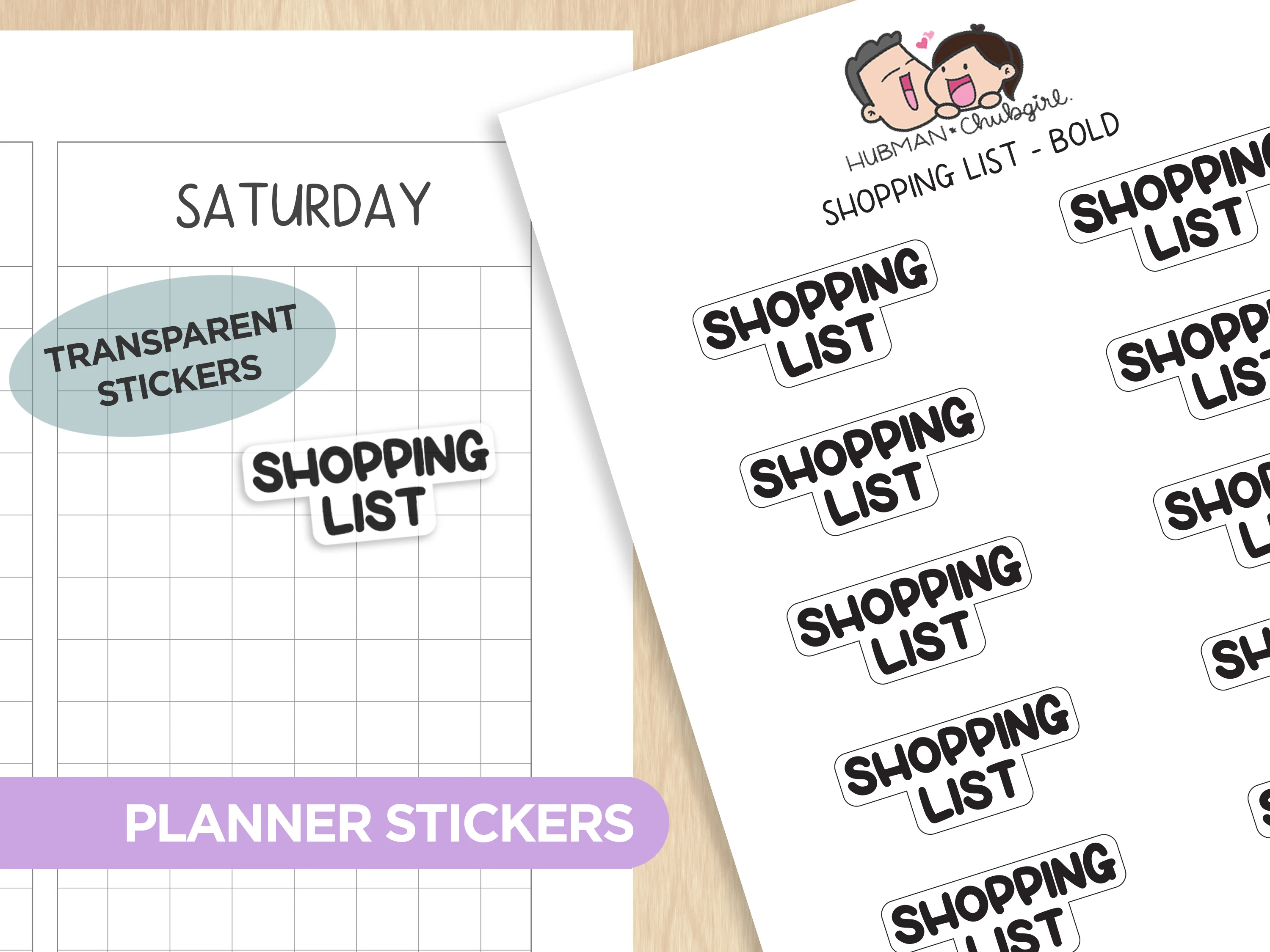 Text Planner Stickers Set (Bold Font) - Image 3