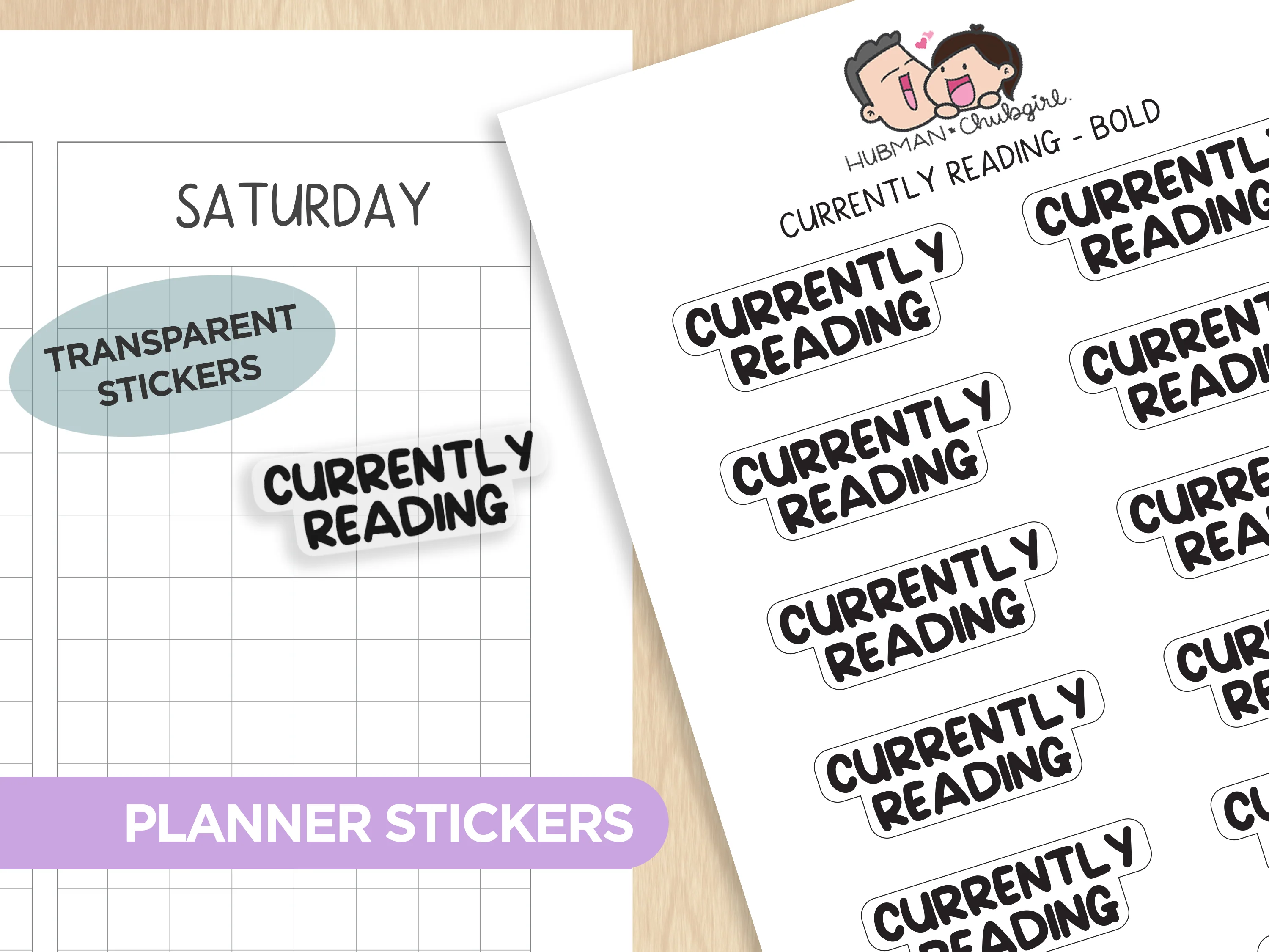 Text Planner Stickers Set (Bold Font) - Image 6