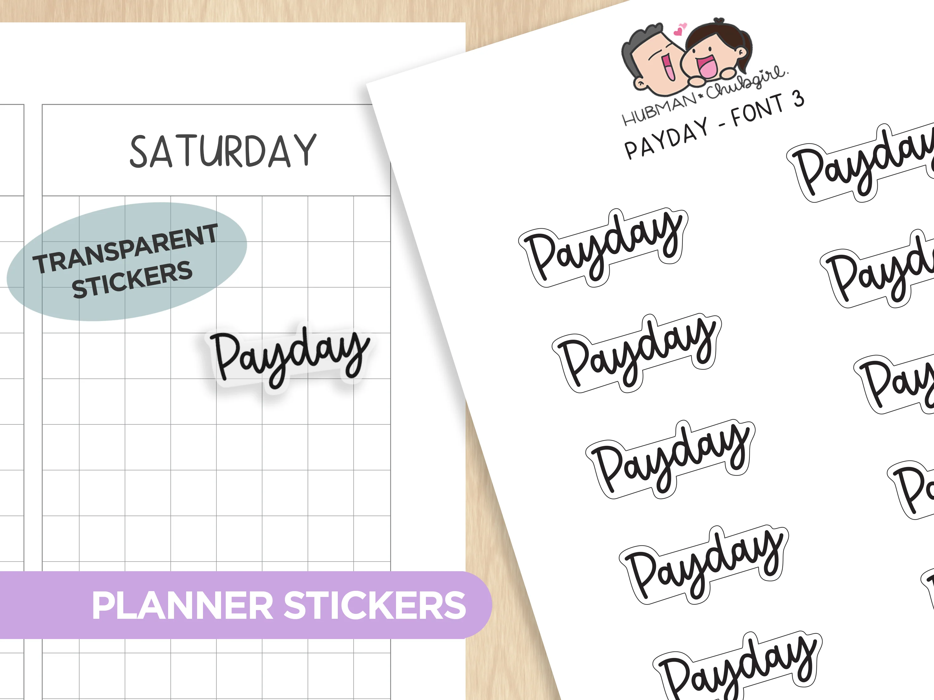 Text Planner Stickers Set (Font 3) - Image 16