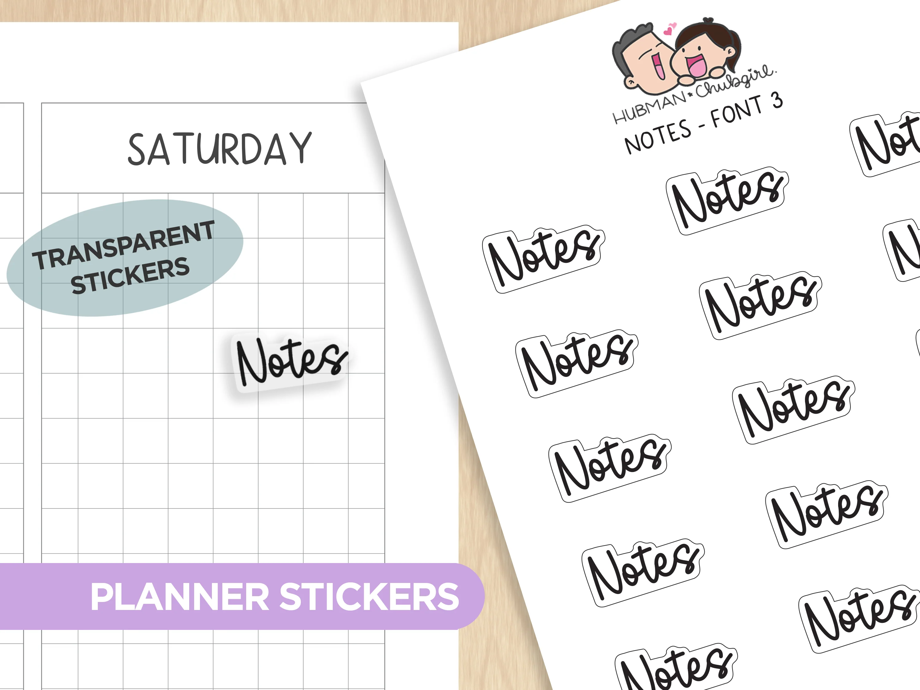 Text Planner Stickers Set (Font 3) - Image 9