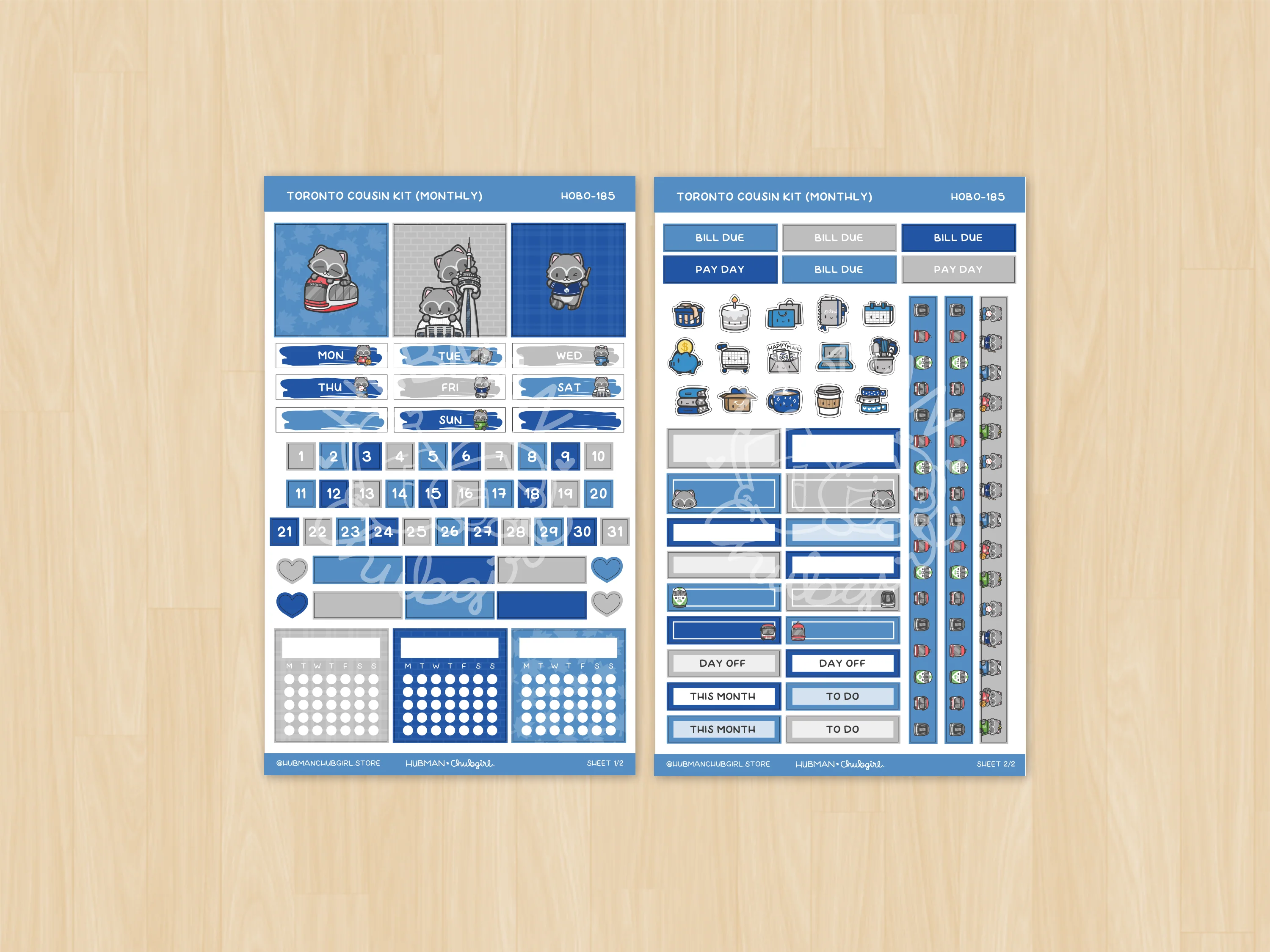 Toronto Theme Hobonichi Cousin Monthly Kit (Set of 2) - Image 2