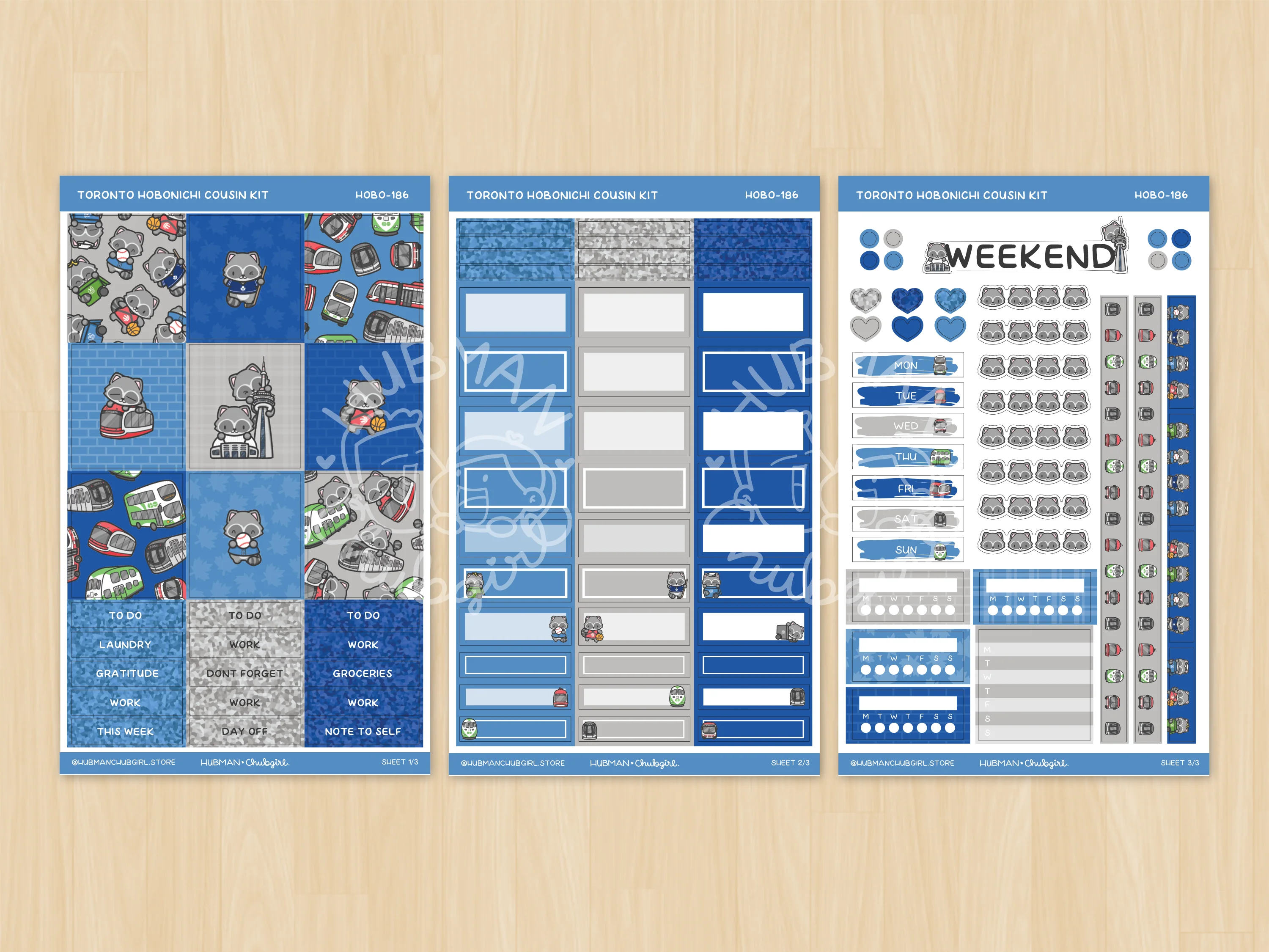 Toronto Theme Hobonichi Cousin Weekly Kit (Set of 3) - Image 2