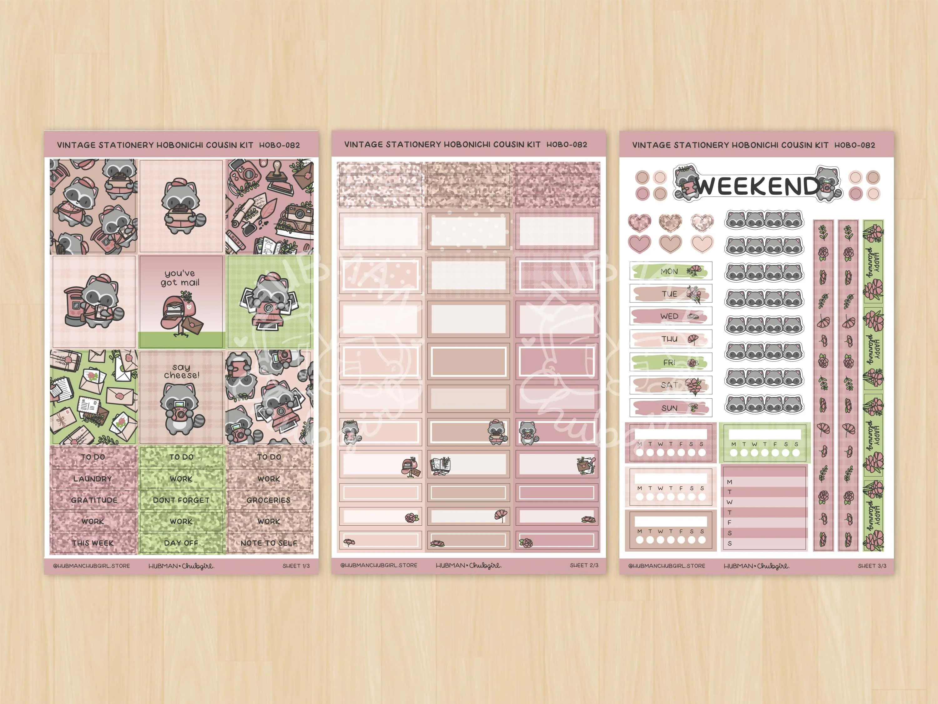 Vintage Stationery Theme Hobonichi Cousin Weekly Kit (Set of 3) - Image 2