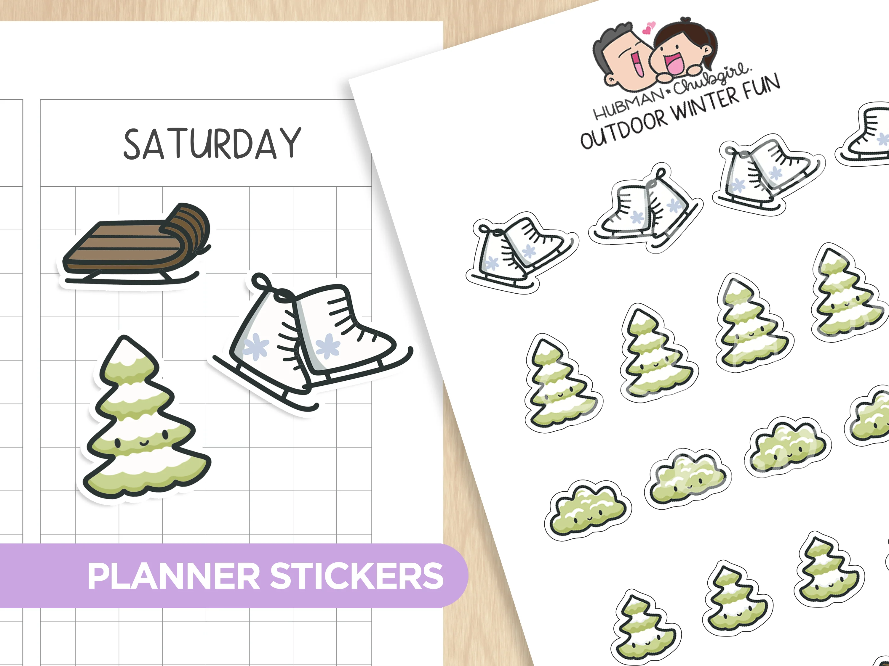 Winter Highland Cows Sticker Set - Image 8
