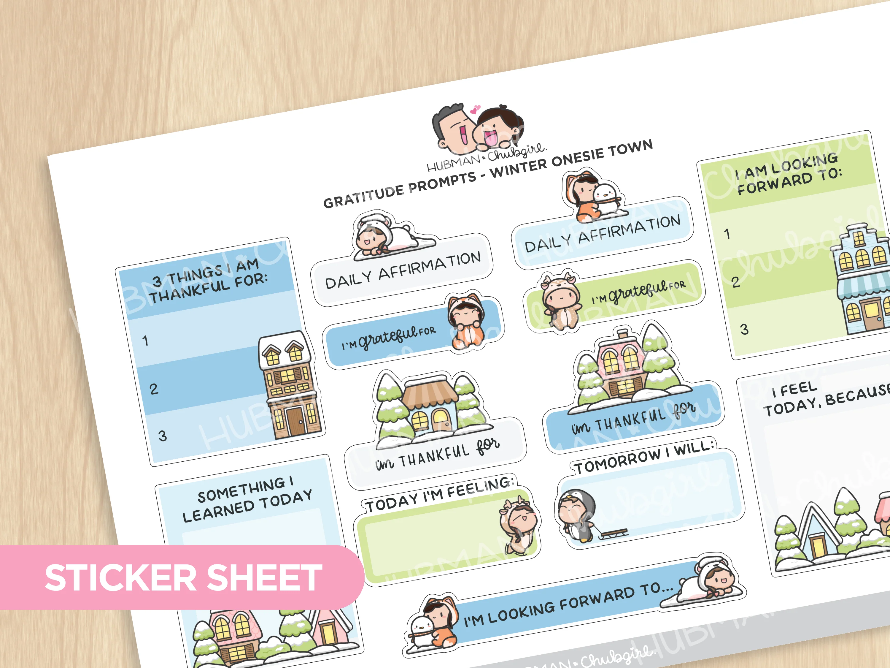 Winter Onesie Town Journaling Extras Sticker Set - Image 3